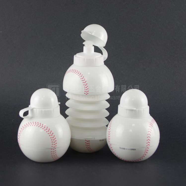 TT-Y017A 白色塑料棒球折叠水壶