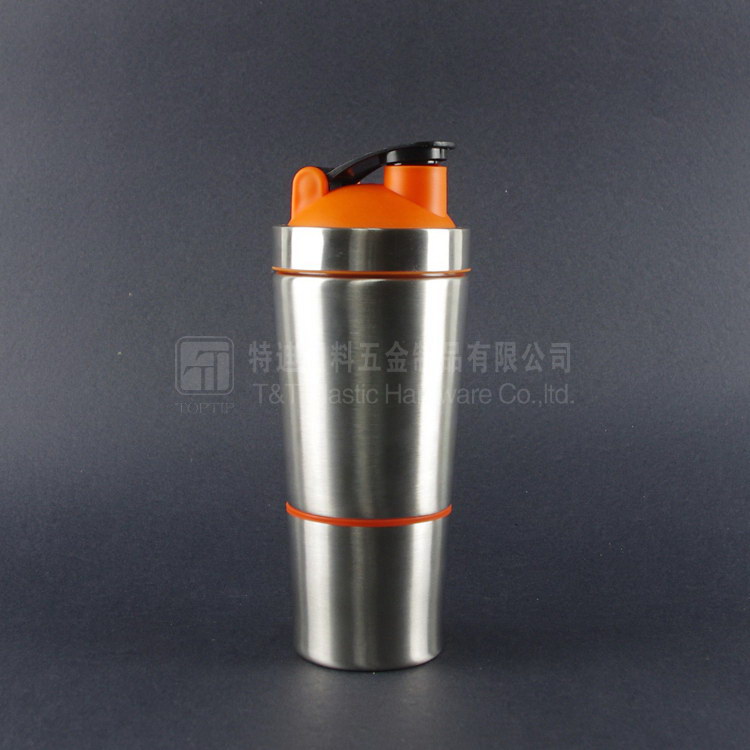 新款双层不锈钢摇摇杯运动水杯可定制logo蛋白粉