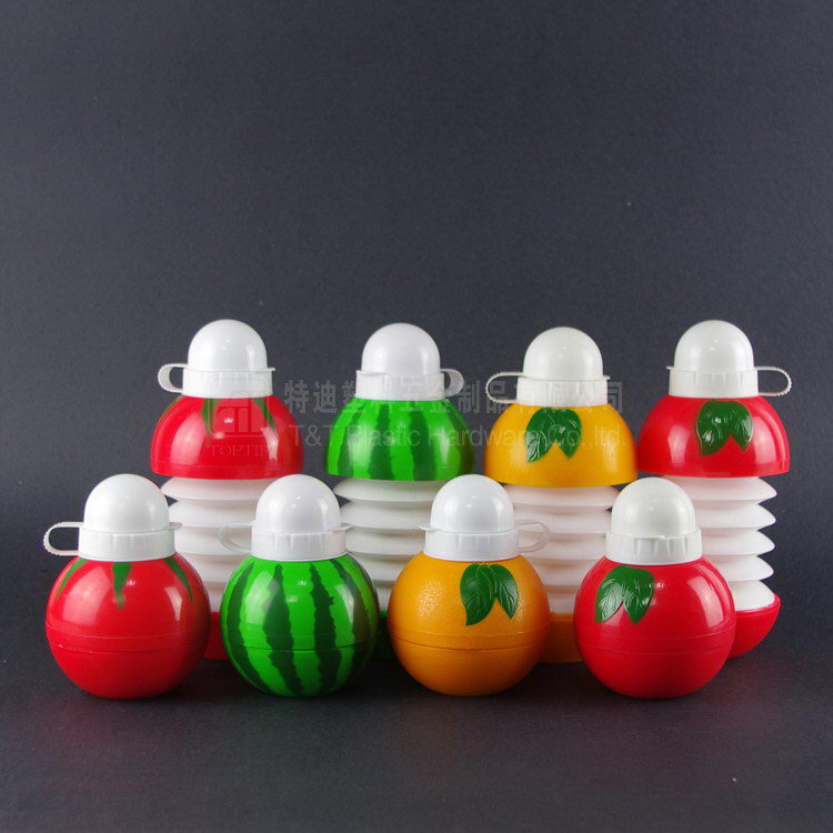 球型水壶西瓜图案(可定制任何图案)伸缩运动 球型水壶西瓜图案(可定制任何图案)伸缩运动