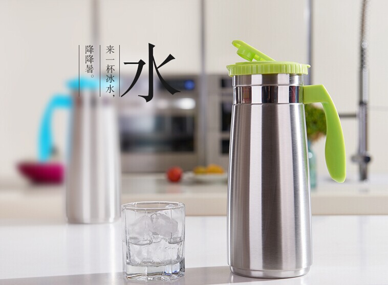 不锈钢双层大容量冷水壶1300ML