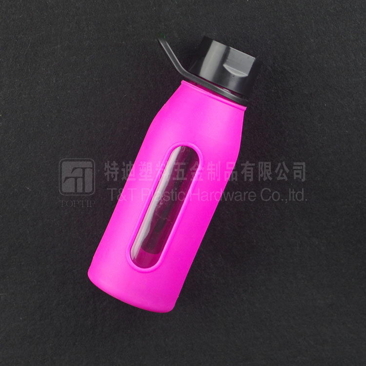 TT-T198 厚实玻璃杯带硅胶套防摔