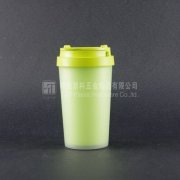 创意广告杯 双层隔热磨砂塑料水杯 随身杯 可定